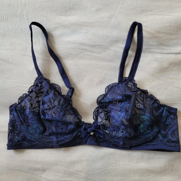 NWOT Le Mystere Sophia Lace Sapphire Bra (34B) - Picture 3 of 7